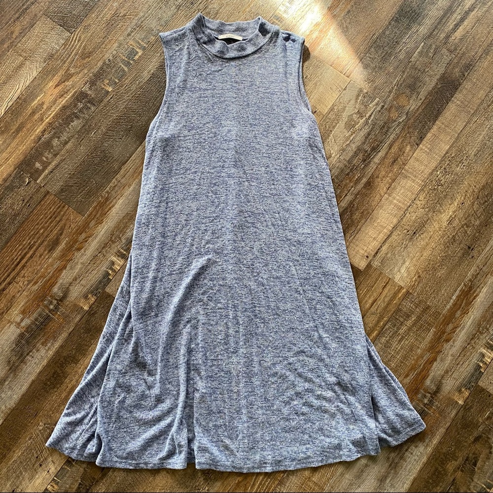 Sleeveless Mock-Neck Swing Dress